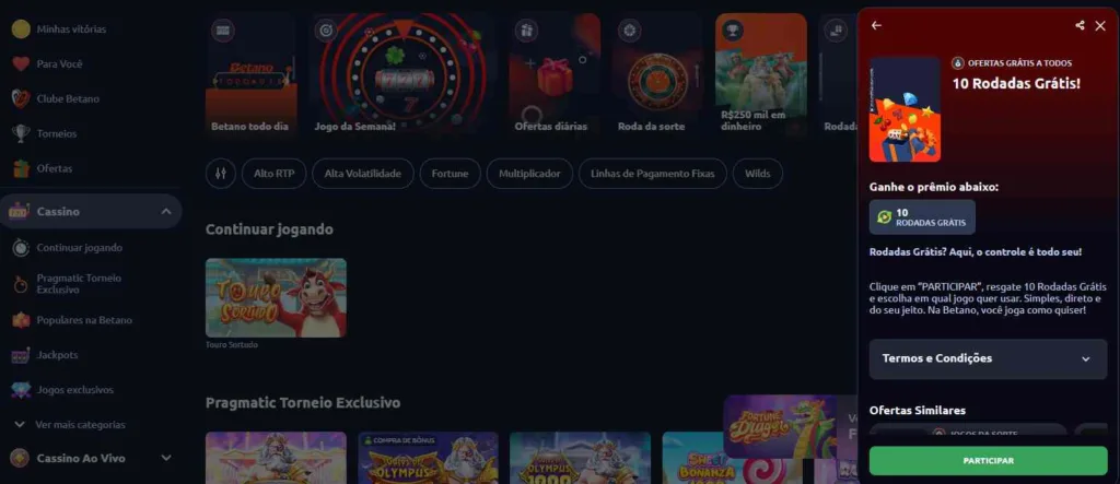 betano caça níqueis grátis