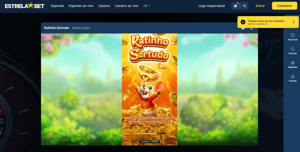 EstrelaBet caça níqueis grátis