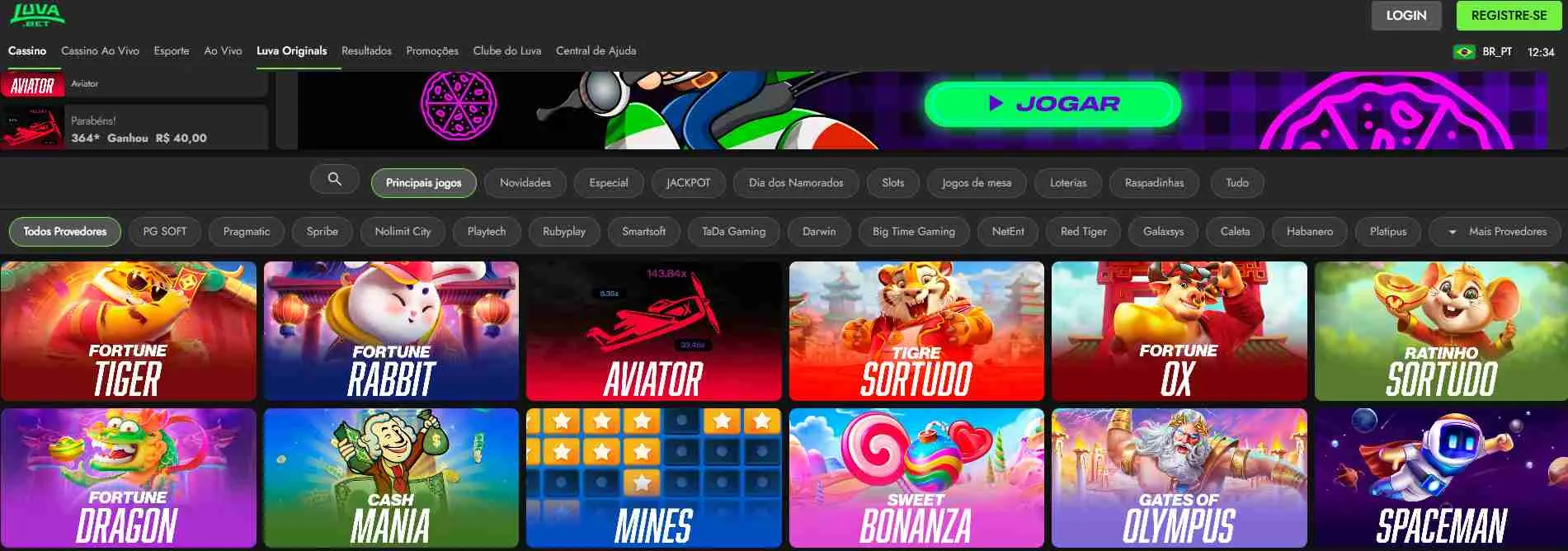 Luva bet cassino