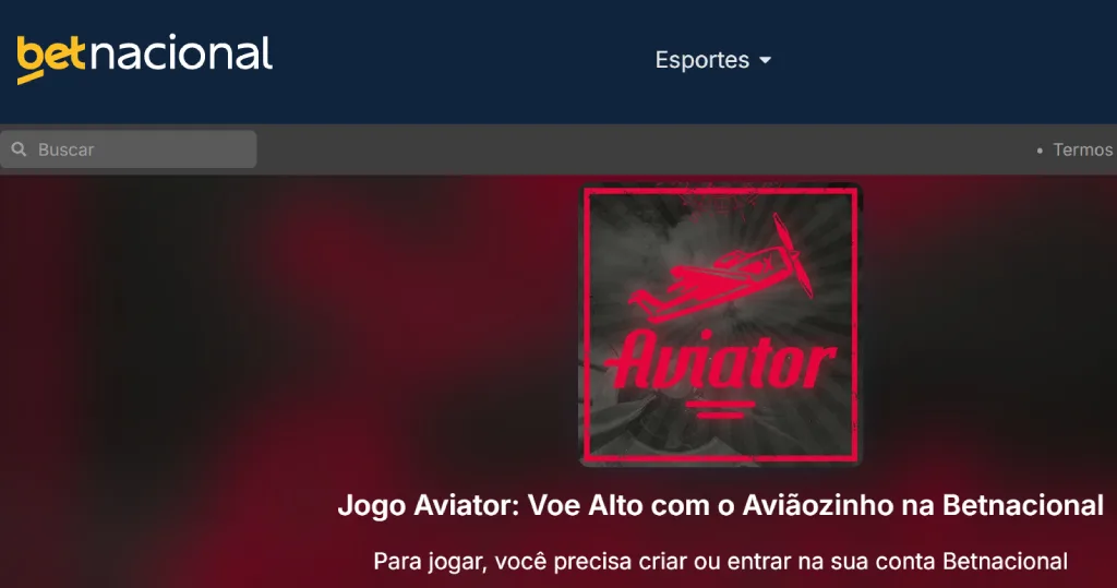 Como funciona o Aviator na Betnacional Betnacional Aviator