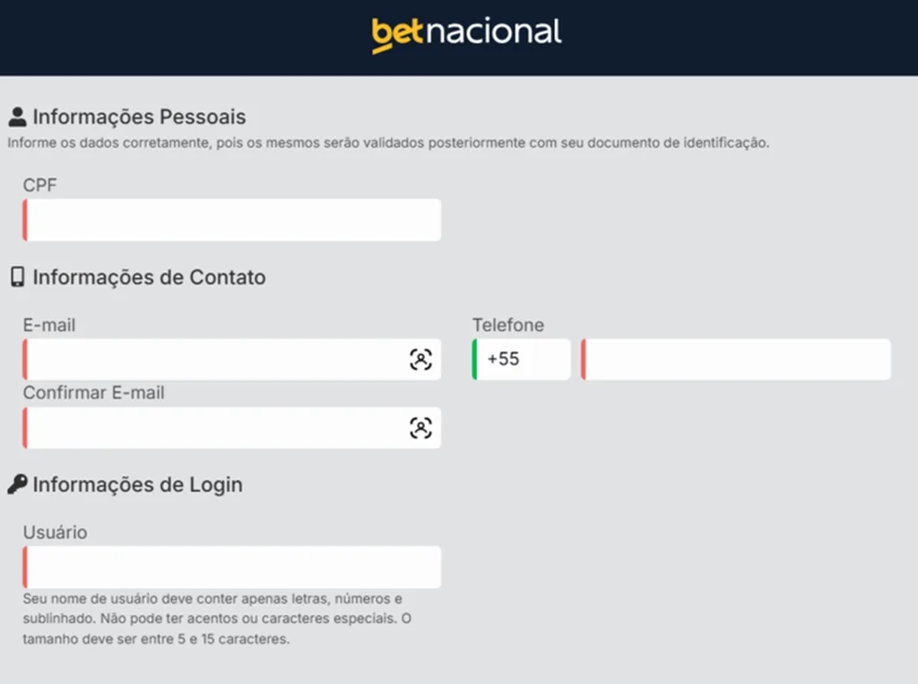Como Criar Conta Na Betnacional Betnacional Cadastro