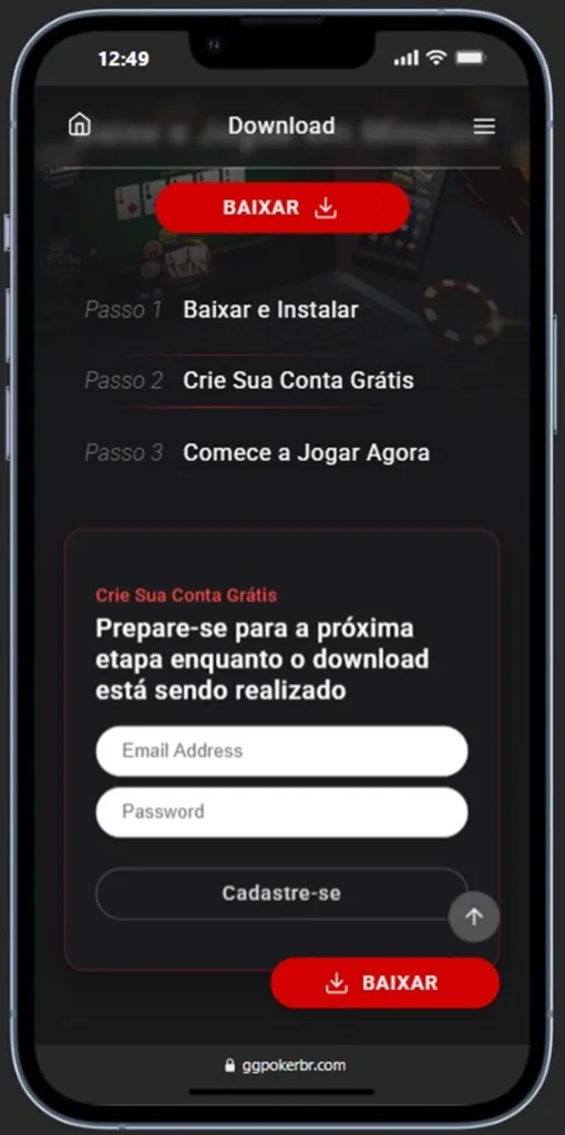 GGPoker Criar Conta GGPoker App