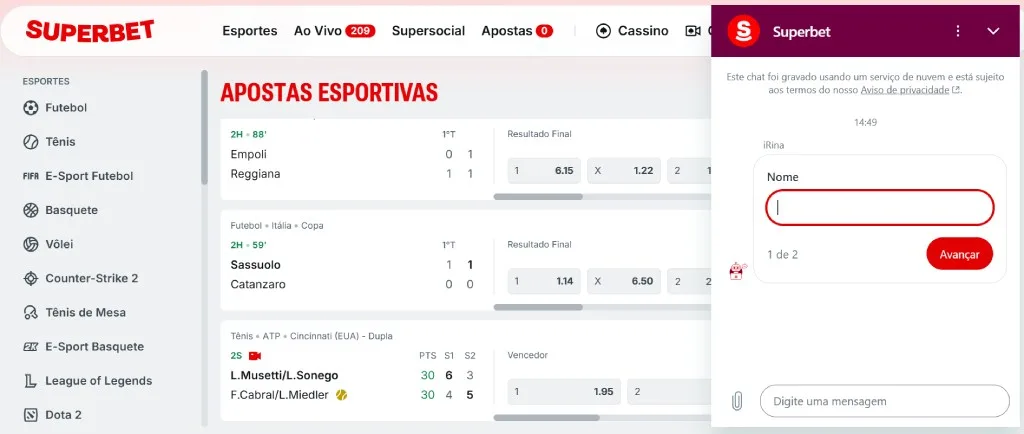 Superbet Chat Ao Vivo Superbet Atendimento Ao Cliente