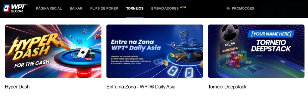 WPT Global Torneios WPT Global Poker Online