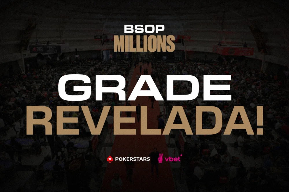 BSOP Millions tem a grade revelada com mais de 100 torneios e muitas opções de entrada