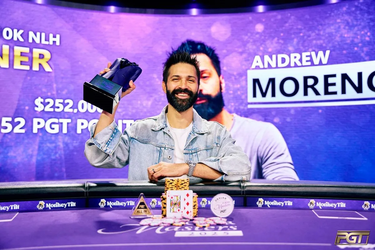 Andrew Moreno crava Evento 3 do Poker Masters e cresce na briga pela jaqueta roxa