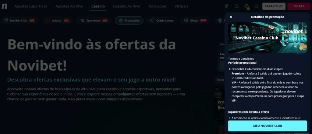 Novibet ofertas