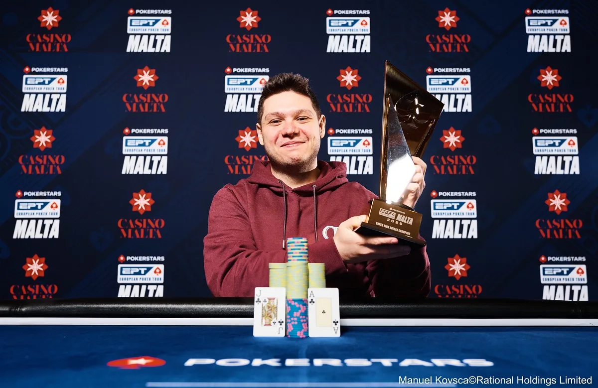 Alex Theologis crava o 100K Super High Roller do EPT Malta