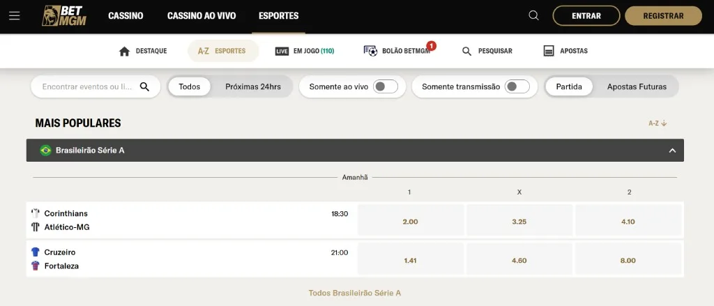 BetMGM Futebol BetMGM Apostas