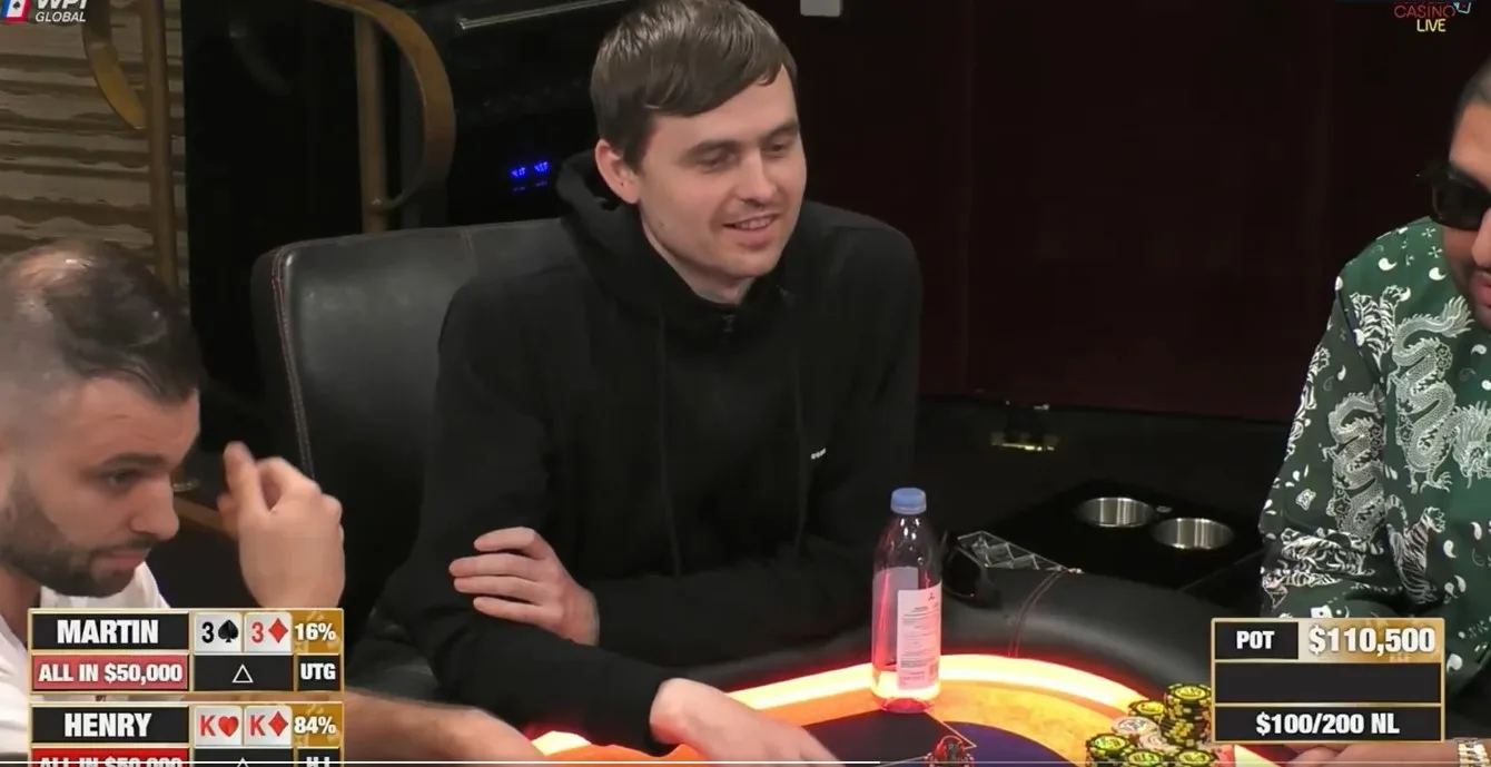 Martin Kabrhel participa de “cash-game” televisionado e paga all-in para pote de US$ 110 mil