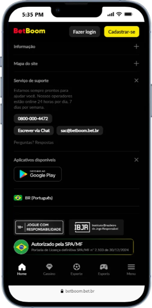 App da BetBoom ou versão mobile BetBoom app
