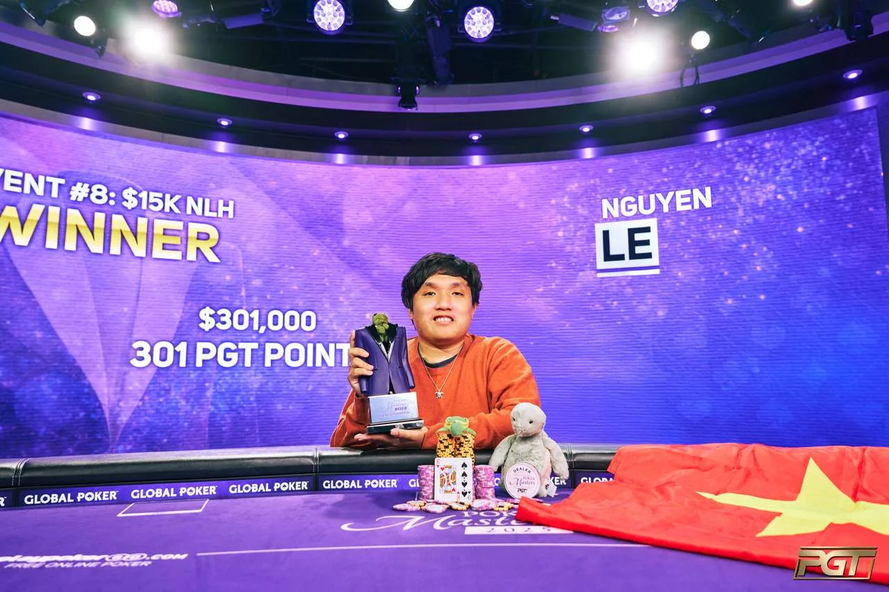Nguyen Le segue em boa fase e crava o Evento 8 do Poker Masters