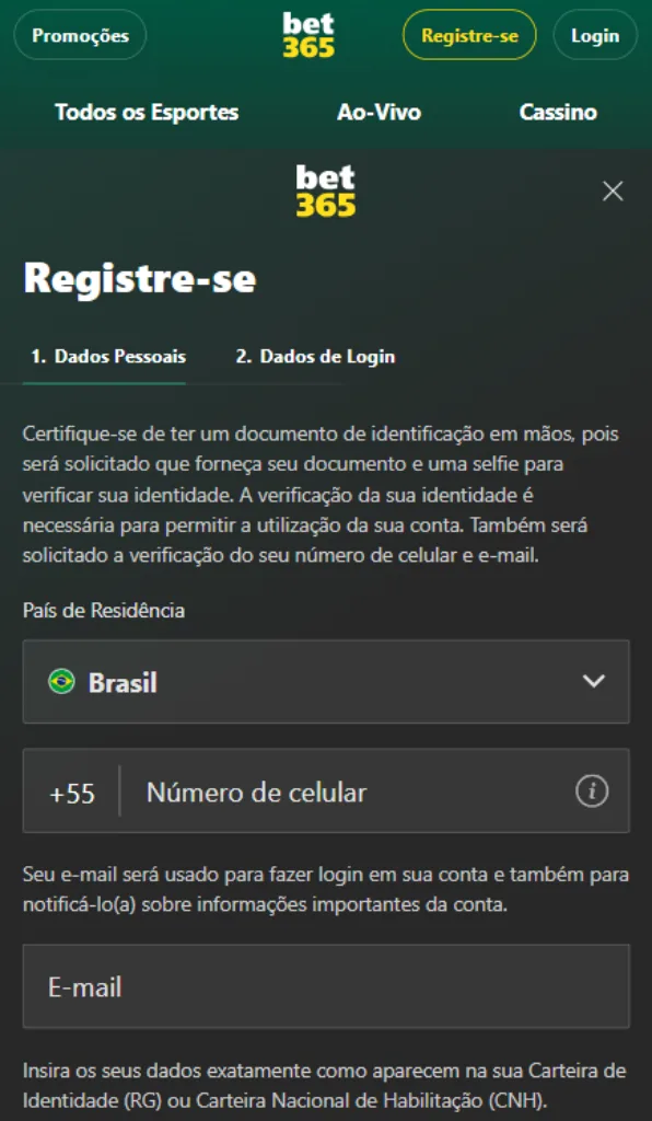 Cadastro Mobile bet365 Passo a passo para baixar o app da bet365