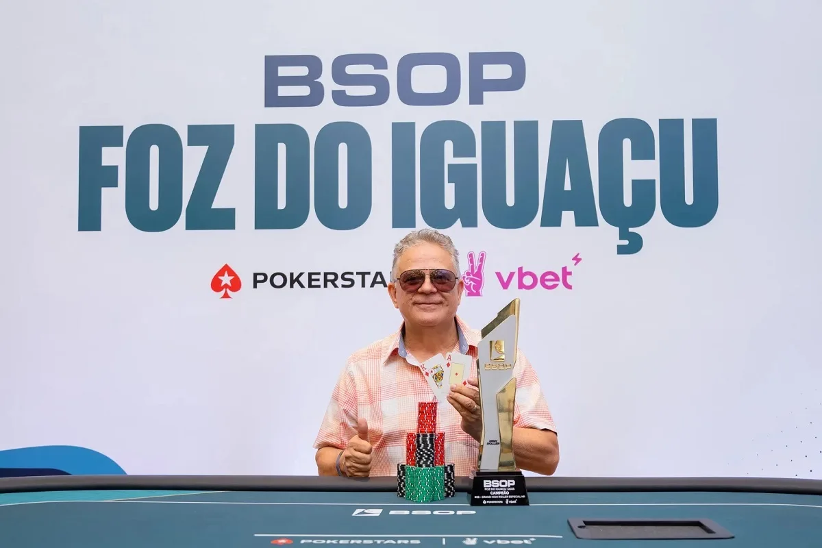 Carlos Alberto de Lima vence Grand HR do BSOP Foz e leva R$ 400 mil; Serrano é tri