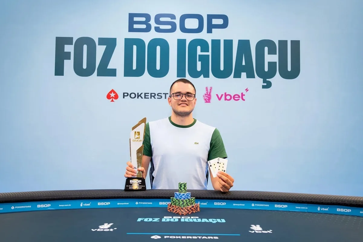 Carlos Serrano vence dois High Rollers em três dias no BSOP Foz; veja os campeões
