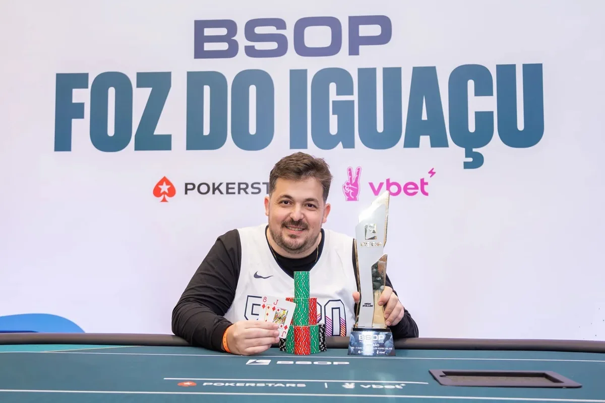 Gabriel Medeiros é o principal campeão do primeiro dia de BSOP Foz do Iguaçu