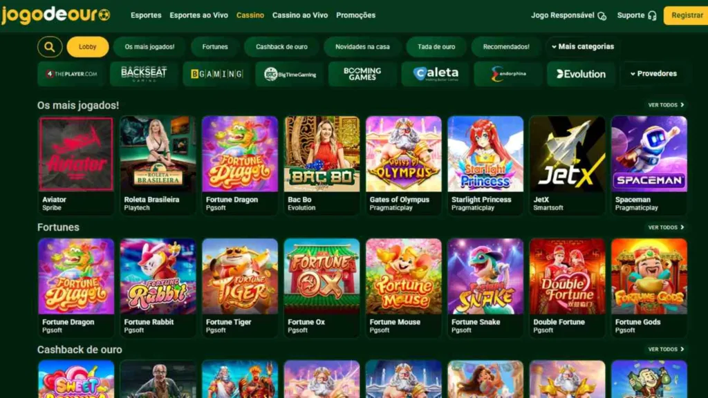 jogo de ouro cassino