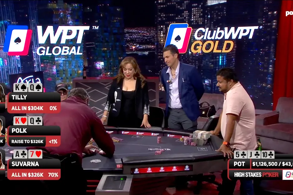 Um trio de peso decidiu um pote de US$ 1,1 milhão no High Stakes Poker