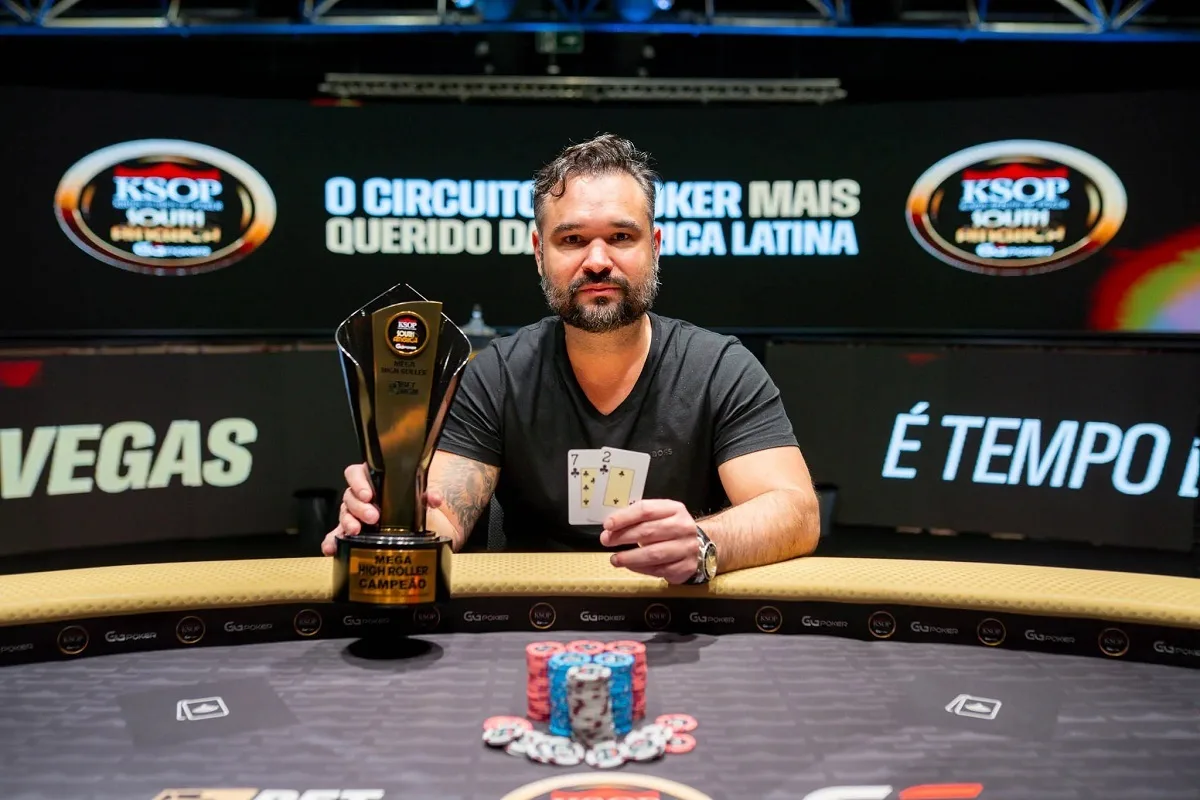 Ariel Bahia crava o 50K Mega High Roller do KSOP SA após HU contra Boianovsky