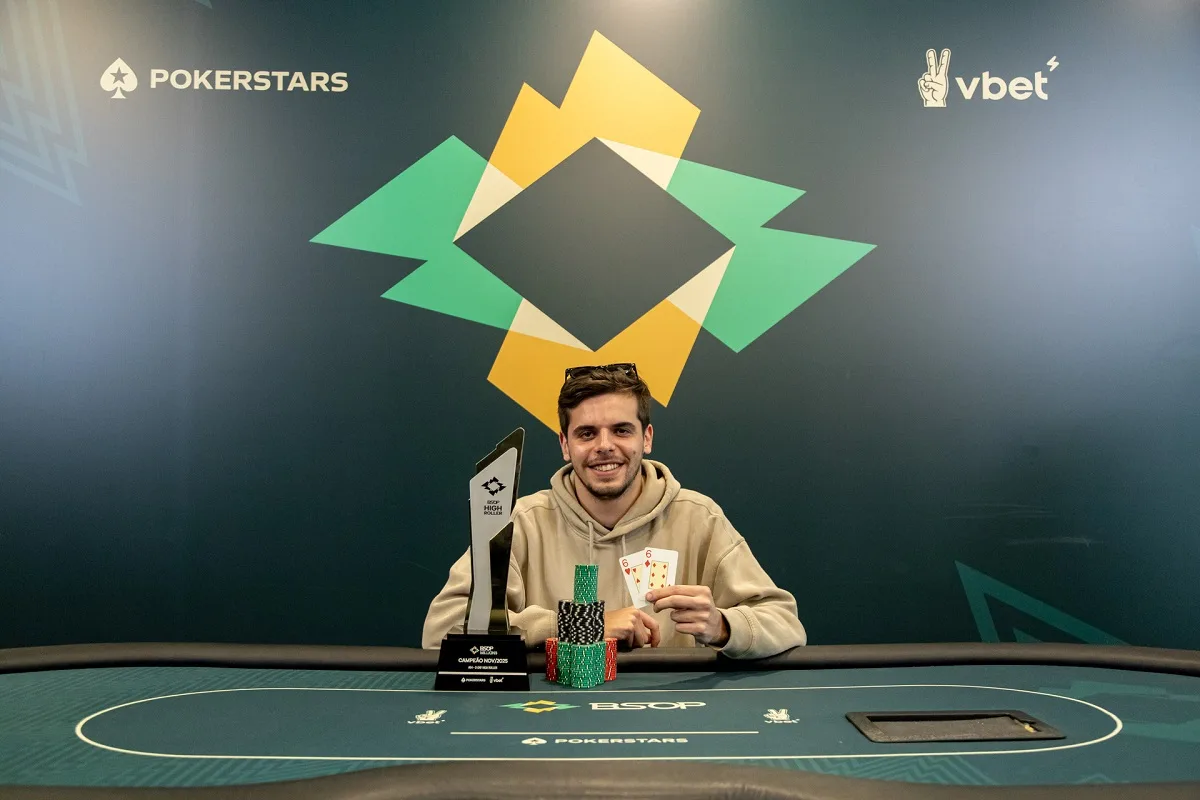 Hugo Machado, de Portugal, vence 25K 2-Day HR no BSOP Millions