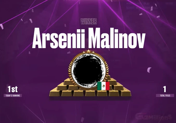 Arsenii Malinov volta a vencer o GGMillion$ e fatura dessa vez uma forra de US$ 331 mil