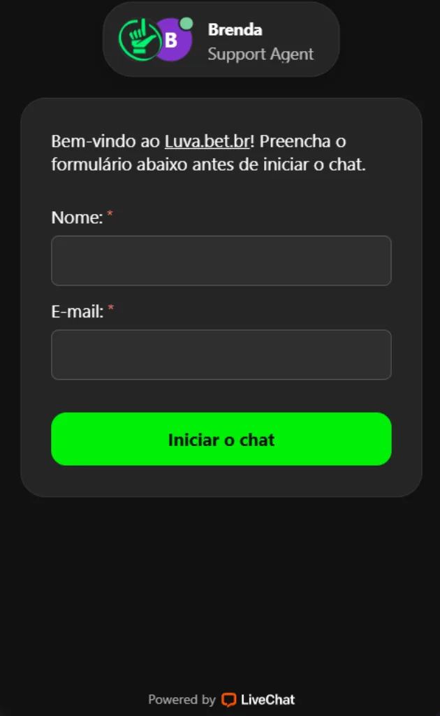 Atendimento ao cliente na Luva.bet