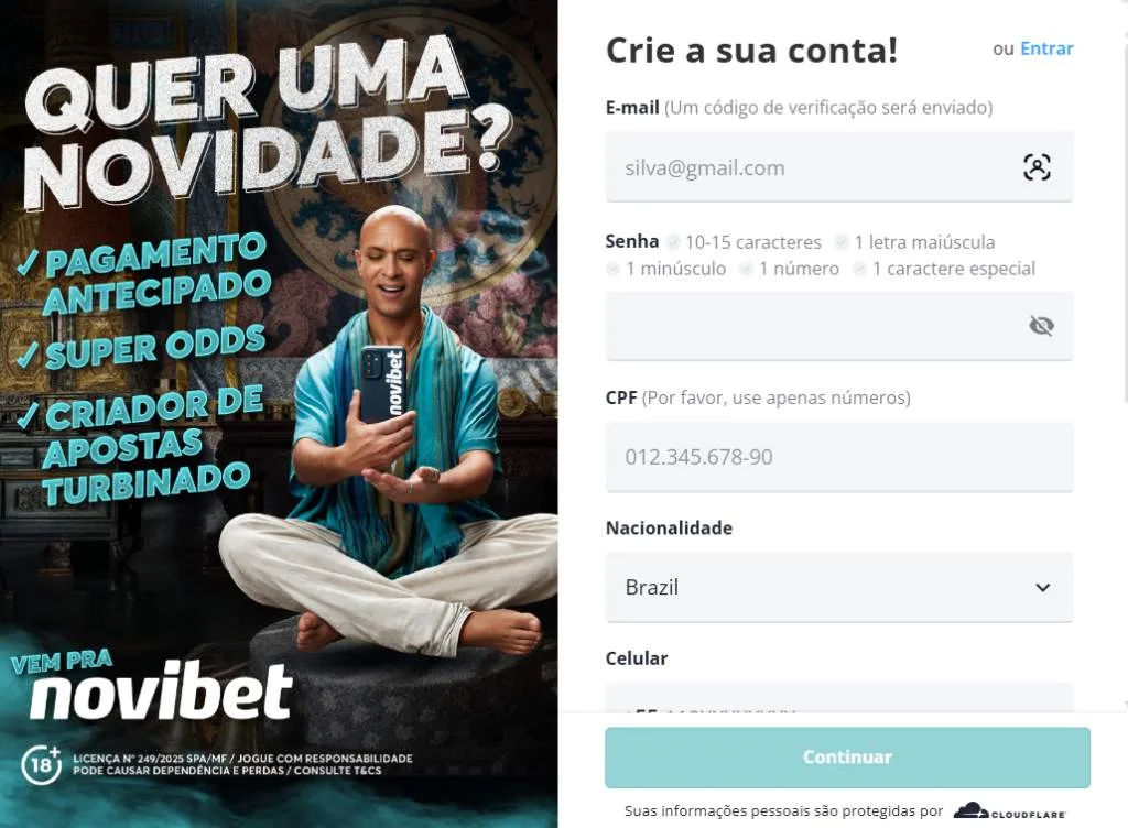 Novibet Cadastro