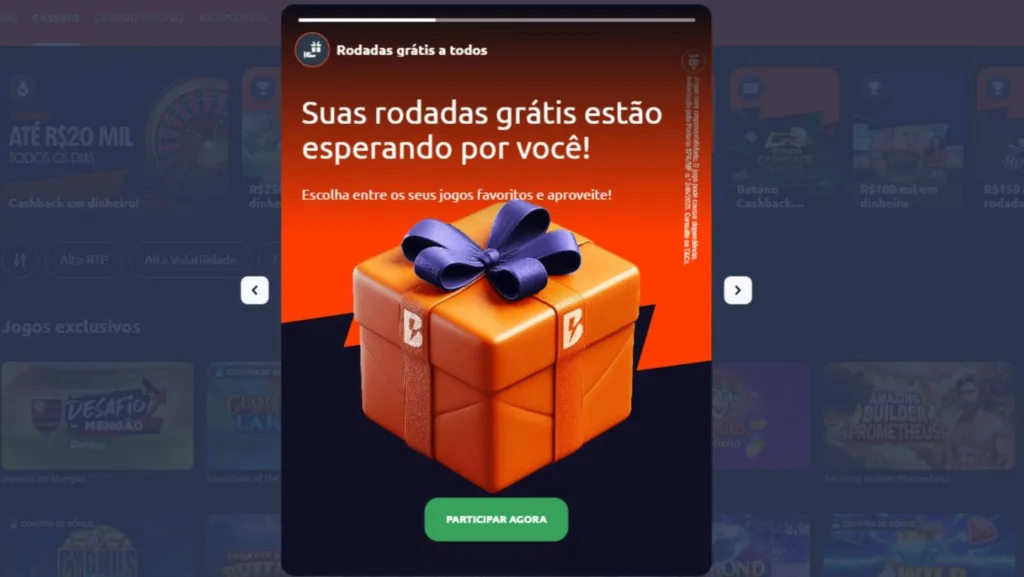 betano giros grátis