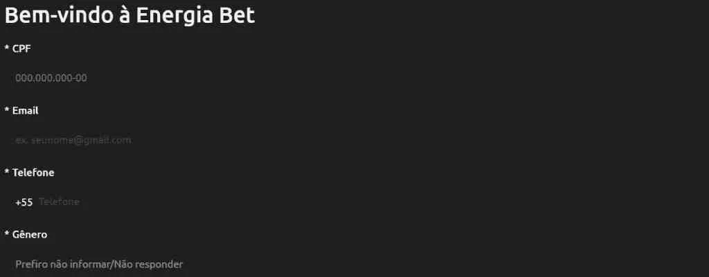 Energia Bet Cadastro