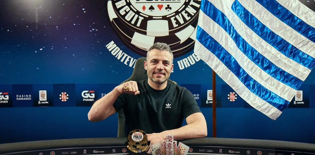 Willian Cestari conquista o anel de campeão da WSOP Circuit no Uruguai