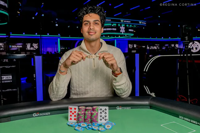 Abhishek Mhatre supera campeão de Main Event e fatura um bracelete na WSOP