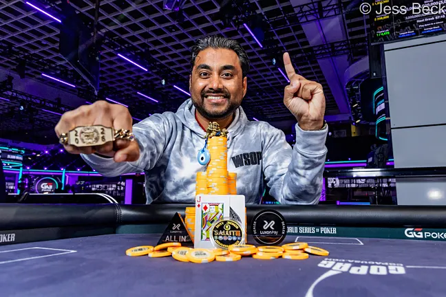 Prashanth Nataraj conquista primeiro bracelete da WSOP e leva US$ 208 mil no Salute to Warriors