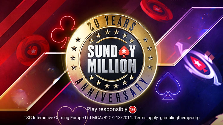 Sunday Million do PokerStars comemora 20 anos com edição especial